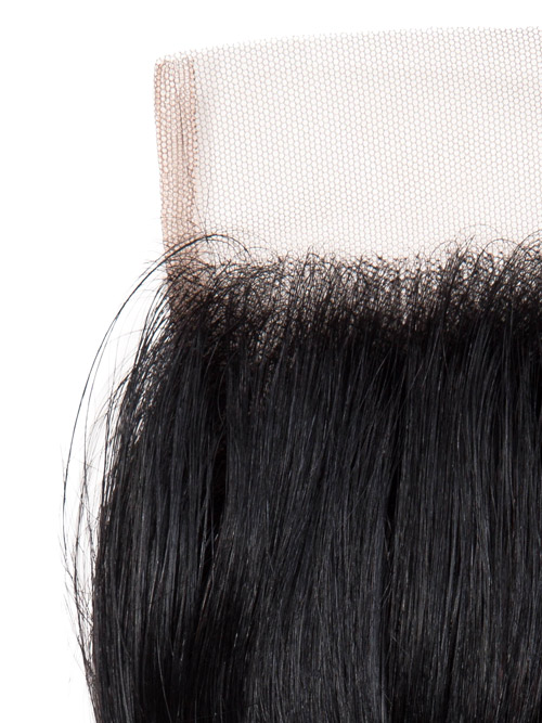 Sahar Essential Virgin Remy Human Hair Top Lace Closure 4" x 4" (8A) - Body Wave #1B-Natural Black 12 inch