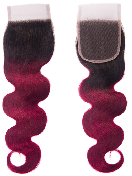 Sahar Essential Virgin Remy Human Hair  Top Lace Closure 4" x 4" (8A) - Body Wave #OT118 16 inch