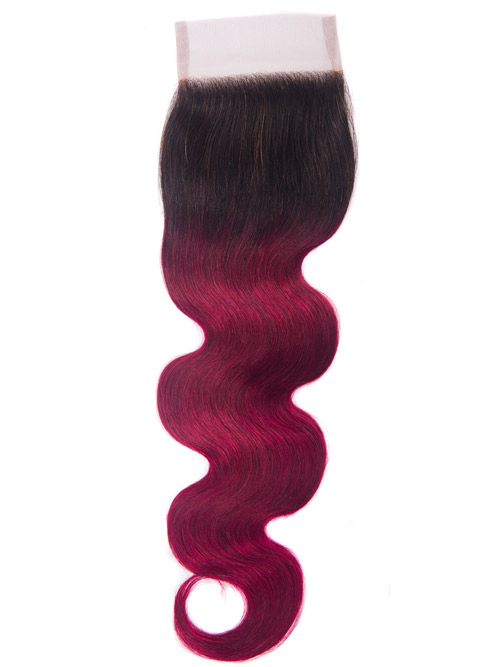 Sahar Essential Virgin Remy Human Hair  Top Lace Closure 4" x 4" (8A) - Body Wave #OT118 16 inch