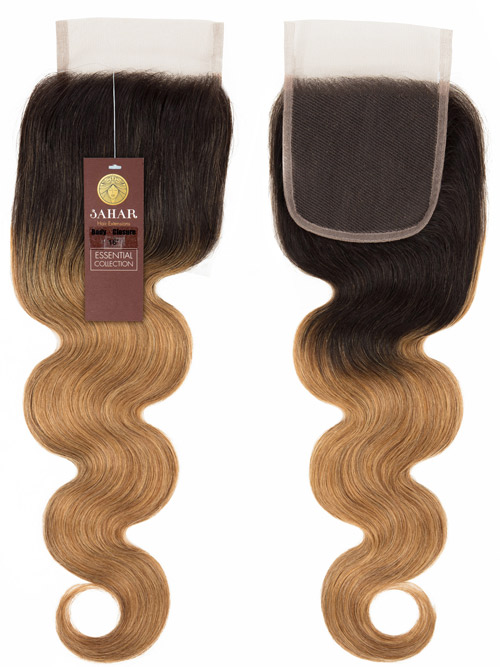 Sahar Essential Virgin Remy Human Hair  Top Lace Closure 4" x 4" (8A) - Body Wave #OT27 16 inch
