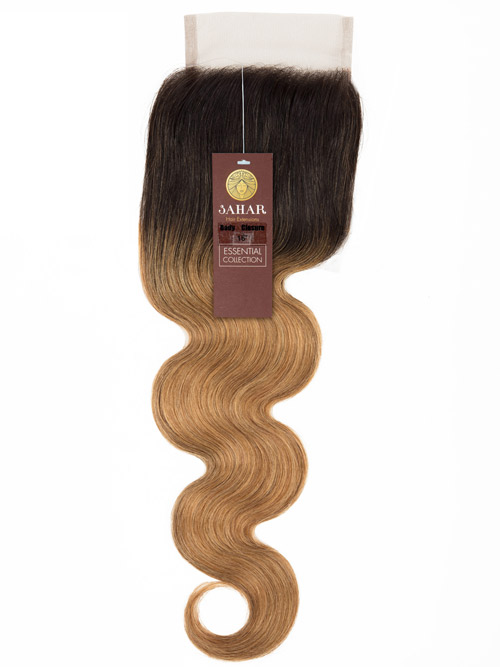 Sahar Essential Virgin Remy Human Hair  Top Lace Closure 4" x 4" (8A) - Body Wave #OT27 14 inch