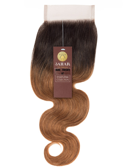 Sahar Essential Virgin Remy Human Hair Top Lace Closure 4" x 4" (8A) - Body Wave #OT30 12 inch