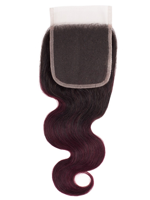 Sahar Essential Virgin Remy Human Hair  Top Lace Closure 4" x 4" (8A) - Body Wave #OT99J 16 inch