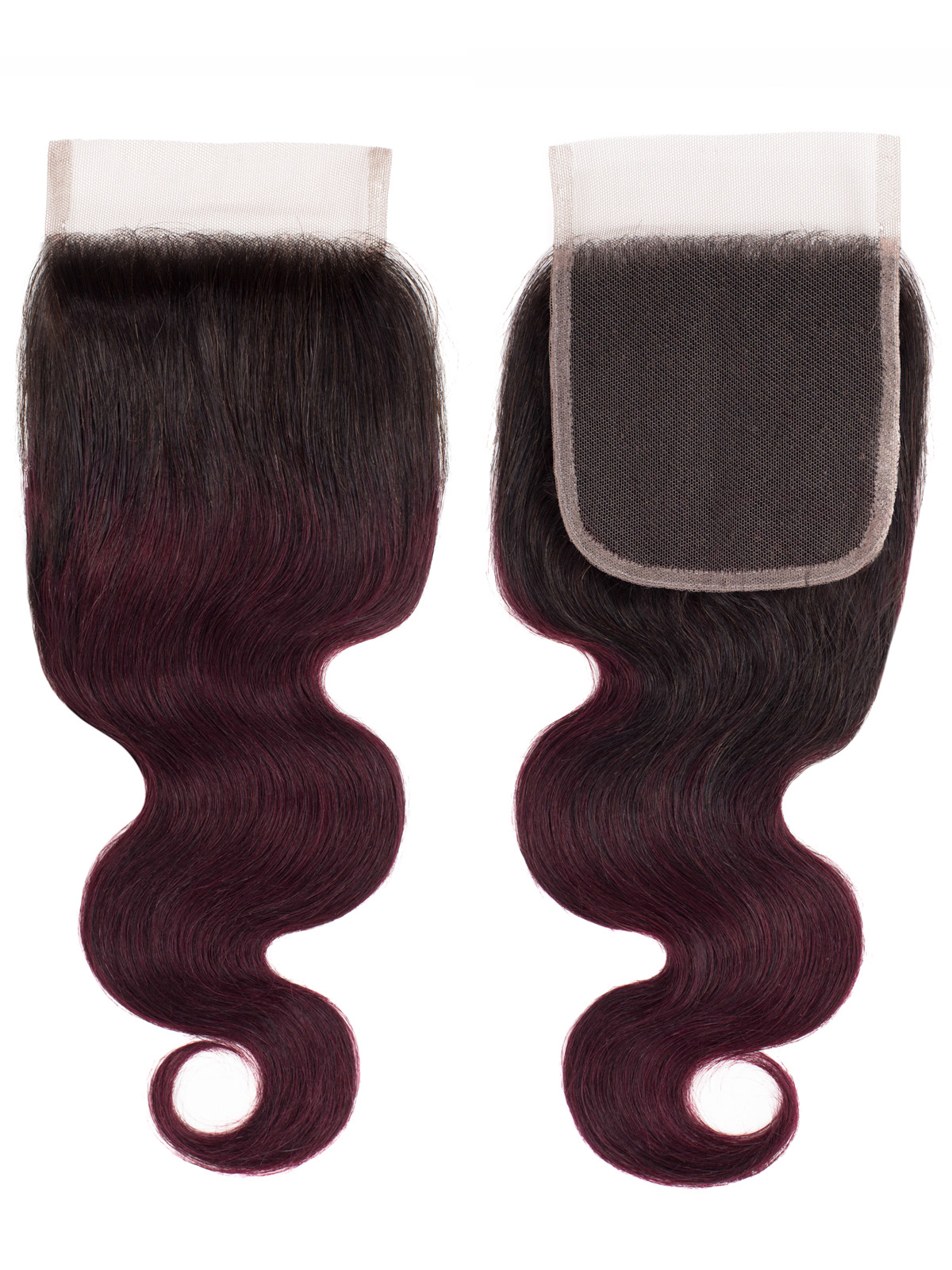 Sahar Essential Virgin Remy Human Hair  Top Lace Closure 4" x 4" (8A) - Body Wave #OT99J 14 inch