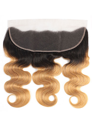 Sahar Essential Virgin Remy Human Hair Front Lace Closure 4" x 13" (8A) - Body Wave #OT27 14 inch