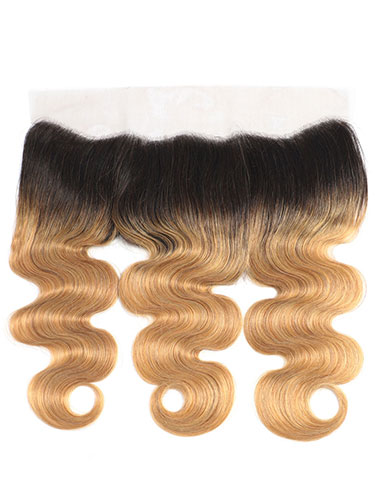 Sahar Essential Virgin Remy Human Hair Front Lace Closure 4" x 13" (8A) - Body Wave #OT27 14 inch