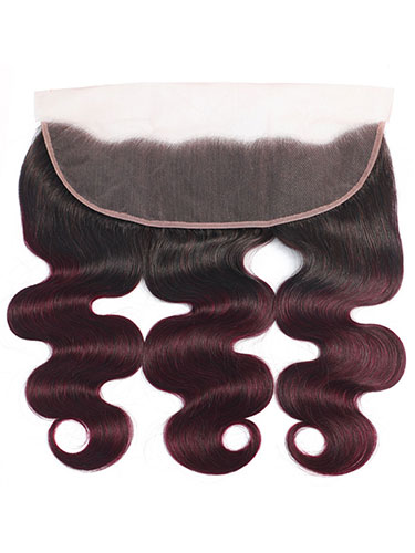 Sahar Essential Virgin Remy Human Hair Front Lace Closure 4" x 13" (8A) - Body Wave #OT99J 16 inch