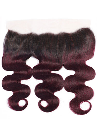 Sahar Essential Virgin Remy Human Hair Front Lace Closure 4" x 13" (8A) - Body Wave #OT99J 18 inch