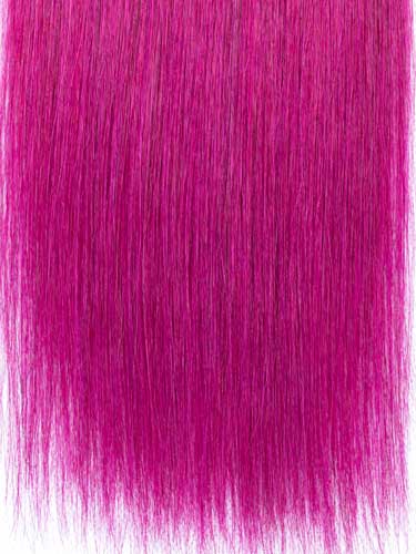 Sahar Essential Virgin Remy Human Hair Extensions 100g (8A) - Straight #Pink Velvet 12 inch