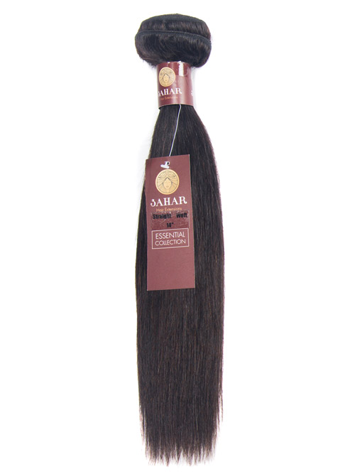 Sahar Essential Virgin Remy Human Hair Extensions 100g (8A) - Straight #1B-Natural Black 14 inch