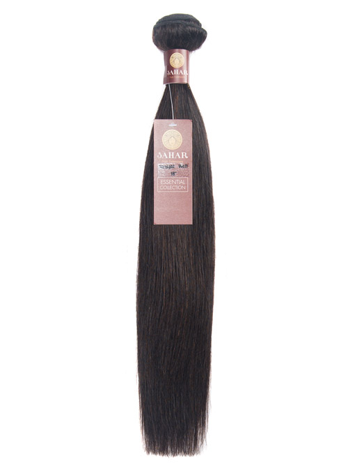 Sahar Essential Virgin Remy Human Hair Extensions 100g (8A) - Straight #1B-Natural Black 18 inch