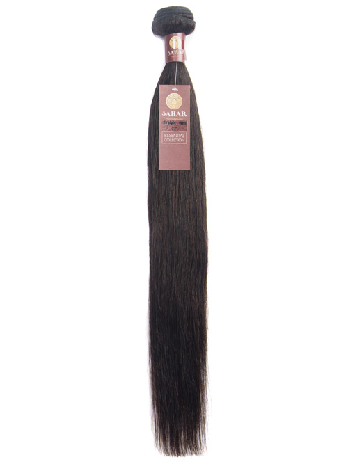 Sahar Essential Virgin Remy Human Hair Extensions 100g (8A) - Straight #1B-Natural Black 22 inch