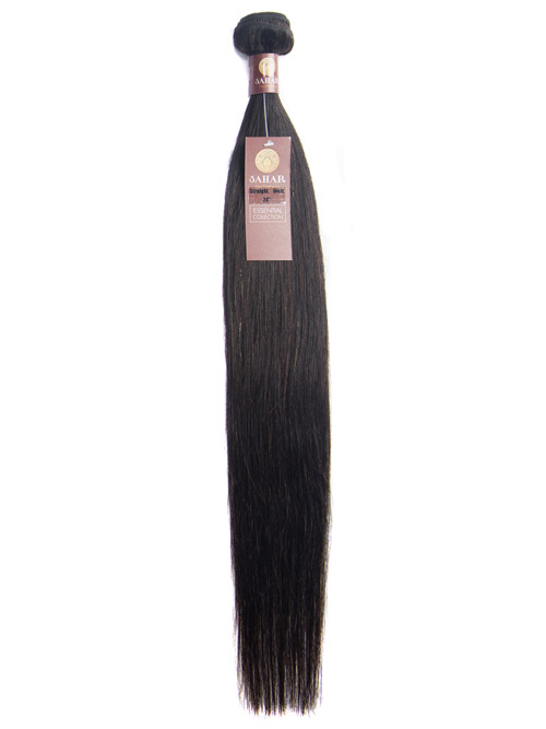 Sahar Essential Virgin Remy Human Hair Extensions 100g (8A) - Straight #1B-Natural Black 24 inch