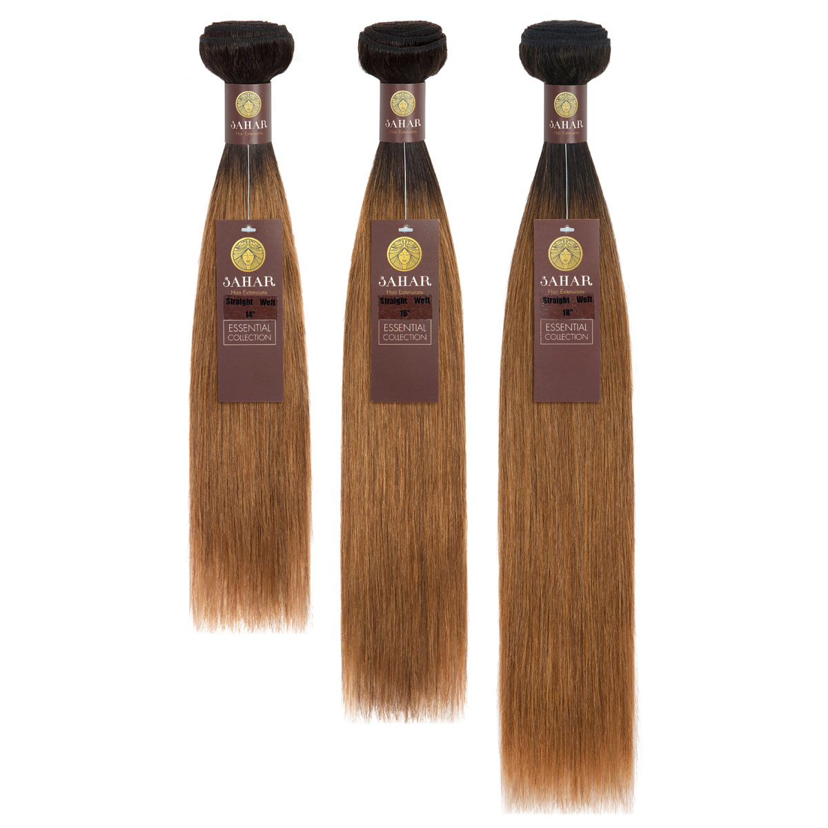 Sahar Essential Virgin Remy Human Hair Extensions Bundle (8A) - #OT30 Straight 20"+22"+24" No Closure Part