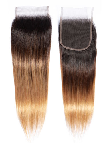 Sahar Essential Virgin Remy Human Hair Extensions Bundle (8A) - #T1b/4/27 Straight