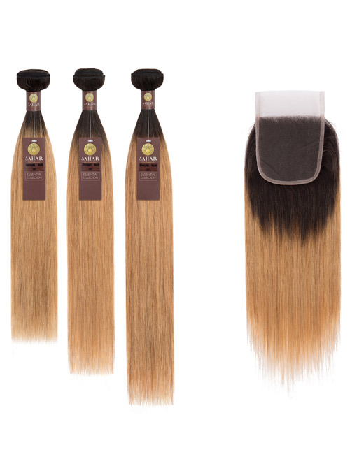 Sahar Essential Virgin Remy Human Hair Extensions Bundle (8A) - #OT27 Straight