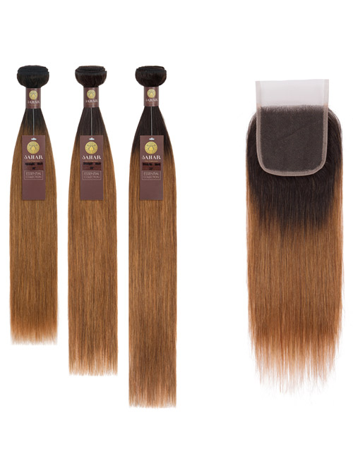 Sahar Essential Virgin Remy Human Hair Extensions Bundle (8A) - #OT30 Straight