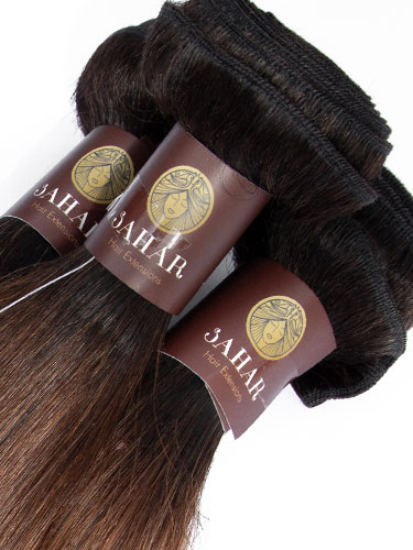 Sahar Essential Virgin Remy Human Hair Extensions Bundle (8A) - #T1b/4/27 Straight