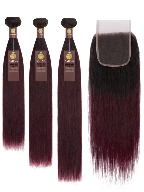 Sahar Essential Virgin Remy Human Hair Extensions Bundle (8A) - #OT99J Straight