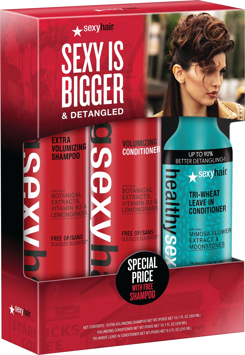 Sexy Hair Sexy IS BIGGER & DETANGLED Gift Pack