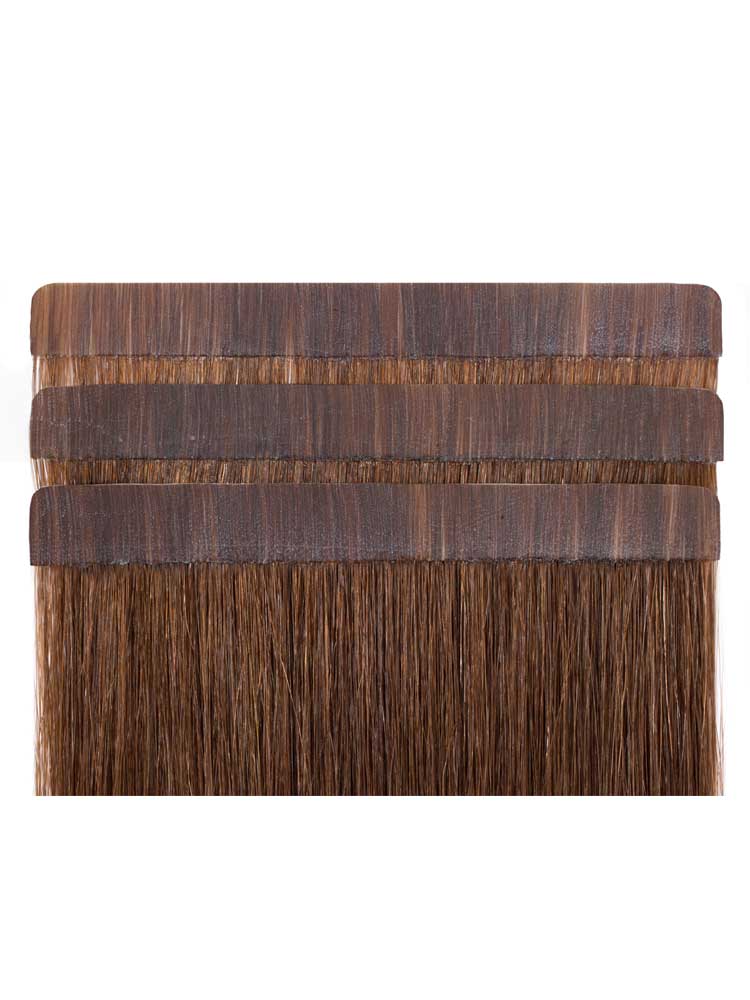 VL Tape In Hair Extensions - 20 pieces x 4cm #4-Chocolate Brown 18 inch