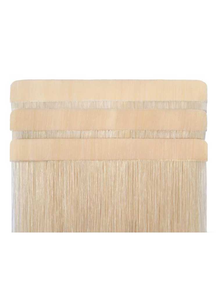 VL Tape In Hair Extensions - 25 pieces x 4cm #60-Platinum Blonde 18 inch