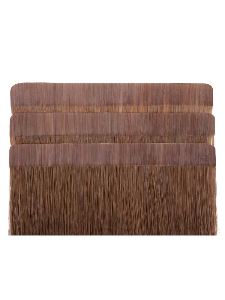 VL Tape In Hair Extensions (20 pieces x 4cm) #8-Light Brown 18 inch