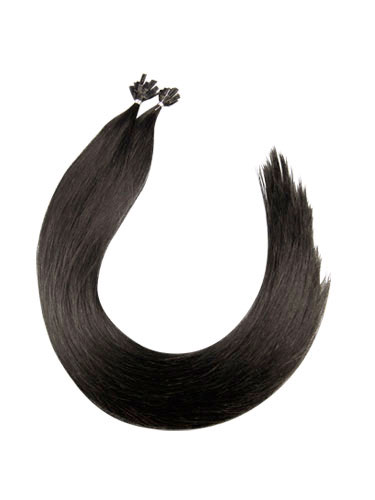 VL Pre Bonded Flat Tip Remy Hair Extensions #1-Jet Black 18 inch