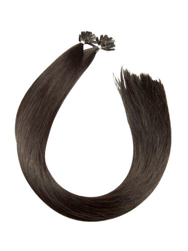 VL Pre Bonded Flat Tip Remy Hair Extensions #1B-Natural Black 18 inch