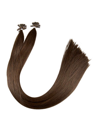 VL Pre Bonded Flat Tip Remy Hair Extensions #2-Darkest Brown 18 inch