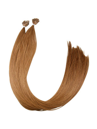 VL Pre Bonded Flat Tip Remy Hair Extensions #6-Medium Brown 18 inch