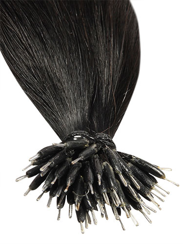 VL Pre Bonded Nano Tip Remy Hair Extensions #1B-Natural Black 14 inch