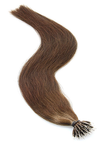 VL Pre Bonded Nano Tip Remy Hair Extensions #4-Chocolate Brown 14 inch