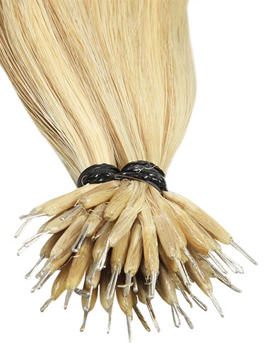 VL Pre Bonded Nano Tip Remy Hair Extensions #10/22/613-Medium Ash Brown/Medium Blonde/Lightest Blonde Mix 18 inch