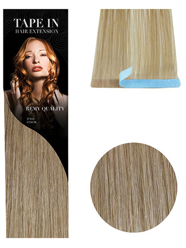 VL Tape In Hair Extensions - 10 pieces x 8cm #18-Ash Blonde 18 inch