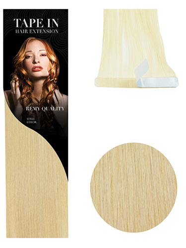 VL Tape In Hair Extensions - 10 pieces x 8cm #24-Light Blonde 18 inch