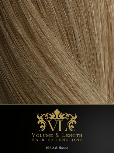 VLII Remy Weft Human Hair Extensions #18-Ash Blonde 18 inch 150g