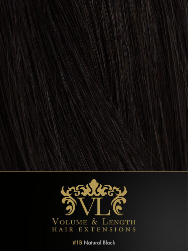 VLII Remy Weft Human Hair Extensions #1B-Natural Black 16 inch 50g