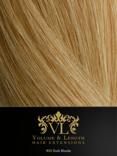 VLII Remy Weft Human Hair Extensions #20-Dark Blonde 16 inch 150g