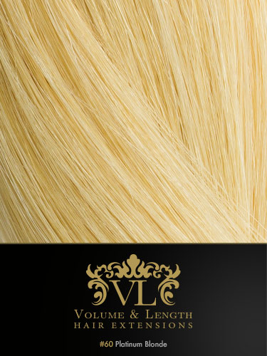 VLII Remy Weft Human Hair Extensions #60-Platinum Blonde 18 inch 50g