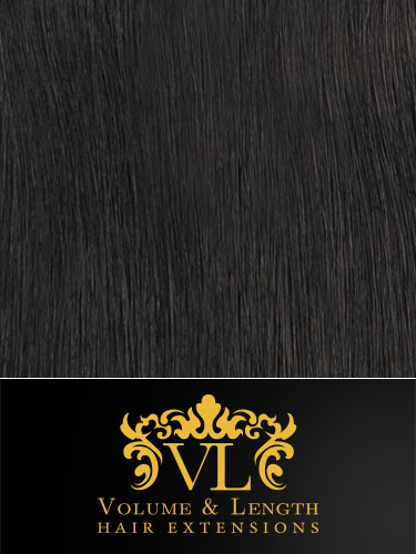 VL Remy Weft Human Hair Extensions #1B-Natural Black 14 inch 100g