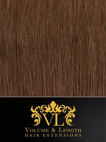 VL Remy Weft Human Hair Extensions #6-Medium Brown 14 inch 100g