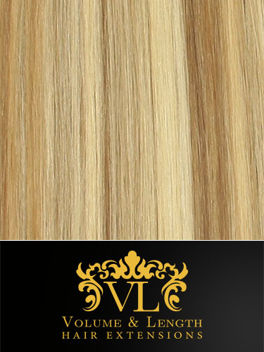 VL Remy Weft Human Hair Extensions #10/22/613-Medium Ash Brown/Medium Blonde/Lightest Blonde Mix 22 inch 50g