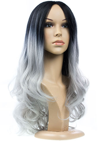 I&K Kate Ombre Volumized Curls Wig #T1B/Grey